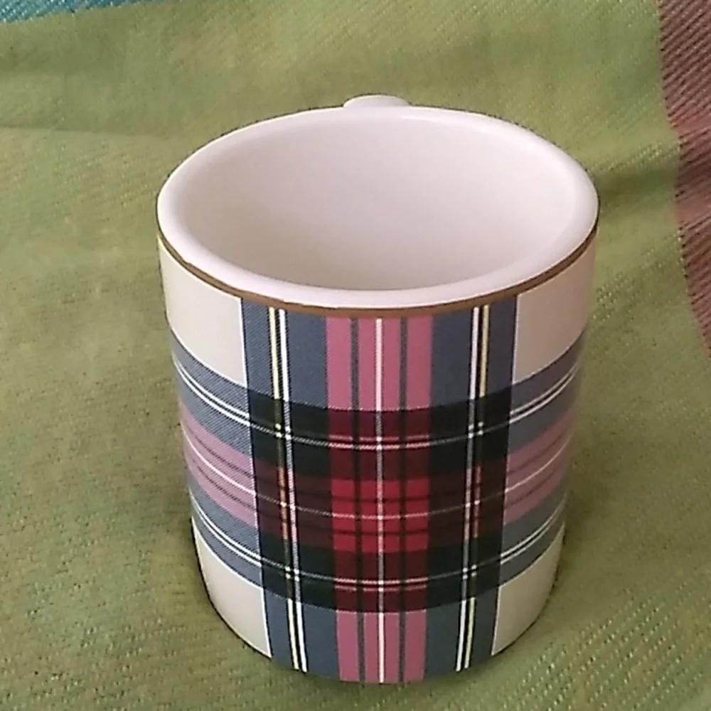 Vintage Williams Sonoma Tartan Plaid Mug